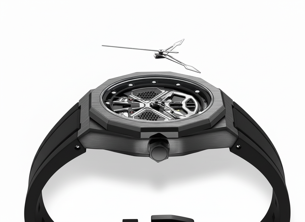 Mark Fairwhale FM‑5590 Men’s Luxury Sport Watch – Black Dial, Silicone Band, Waterproof Design