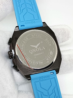 Where Style Meets Function | Men’s Chronograph Watch | Waterproof Watch with Rubber Strap(Blue)